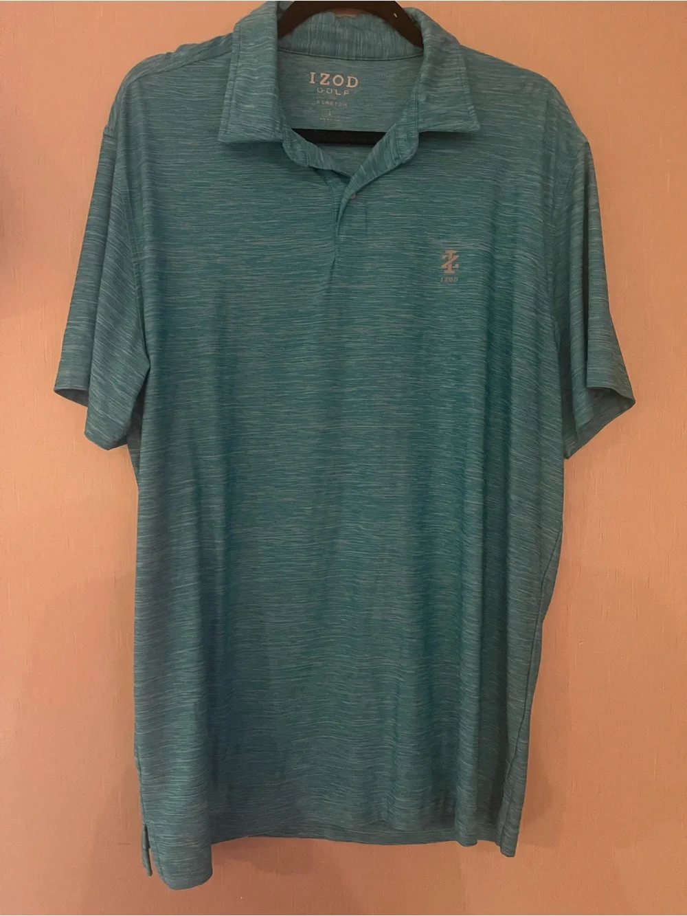 IZOD golf large dri fit Men’s Teal blue Performance Polo Shirt